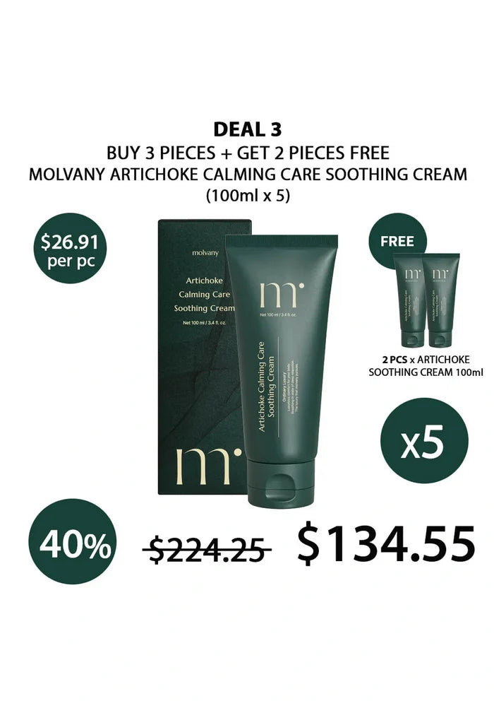 (BUY 3+2 FREE)  MOLVANY ARTICHOKE SOOTHING CREAM