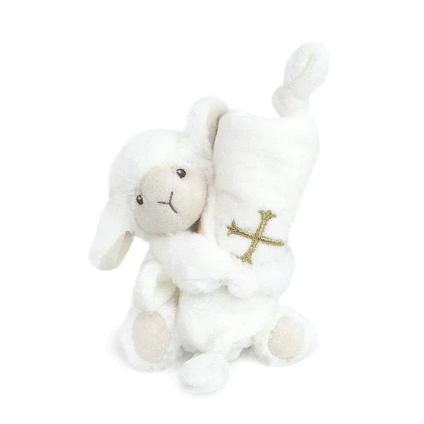 Mon Ami Knotted Security Blankie Soft Toys in Loyal Lamb at Wrapsody