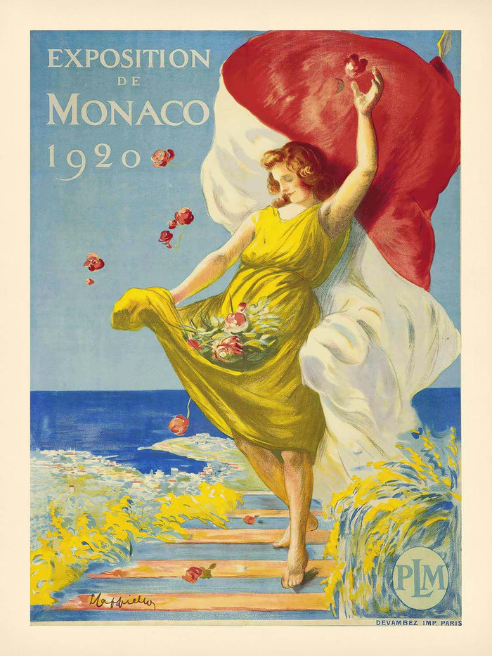 Monaco Travel Poster: Exposition De Monaco by Leonetto Cappiello, 1920