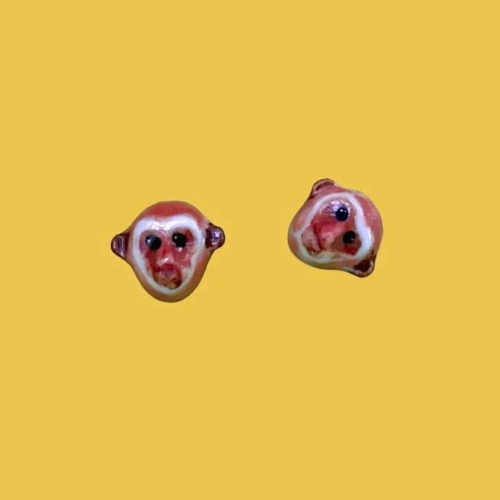 Monkey Porcelain Earrings - Camp Hallow