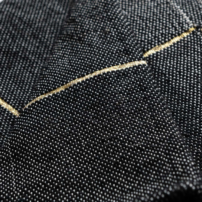 Moroccan Pom Pom Blanket - Black & Gold - Benisouk