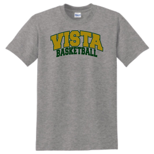 MVHS Basketball Arc Design Basic Tee- Matte or Glitter