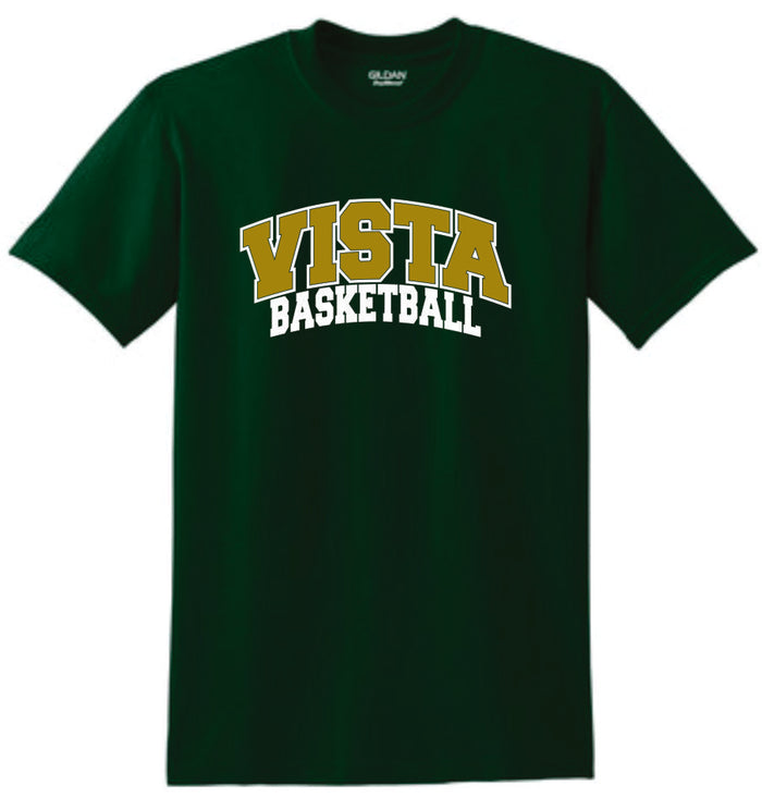 MVHS Basketball Arc Design Basic Tee- Matte or Glitter