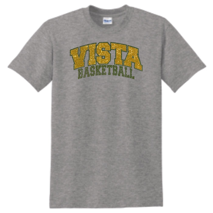 MVHS Basketball Arc Design Basic Tee- Matte or Glitter