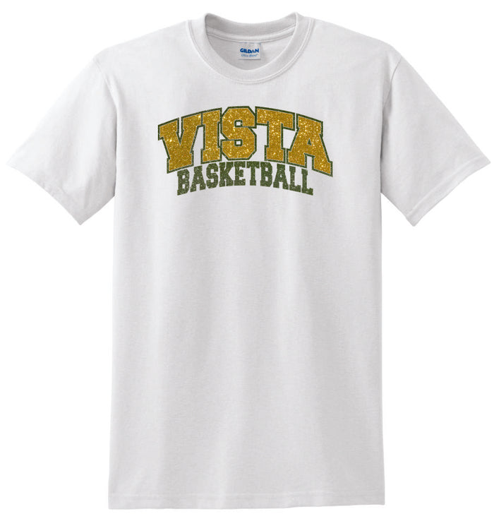 MVHS Basketball Arc Design Basic Tee- Matte or Glitter