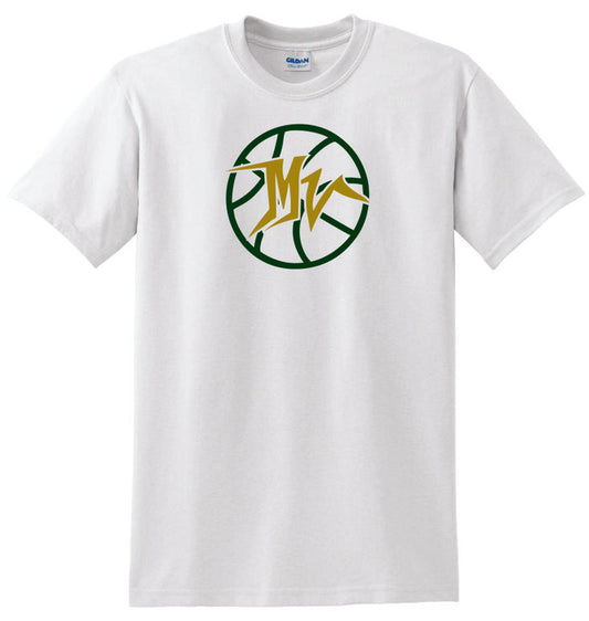MVHS Basketball Circle Design Basic Tee- Matte or Glitter