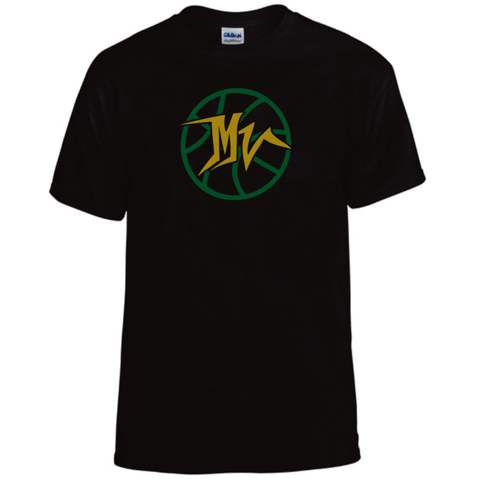 MVHS Basketball Circle Design Basic Tee- Matte or Glitter