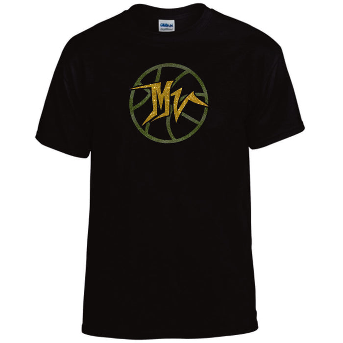 MVHS Basketball Circle Design Basic Tee- Matte or Glitter