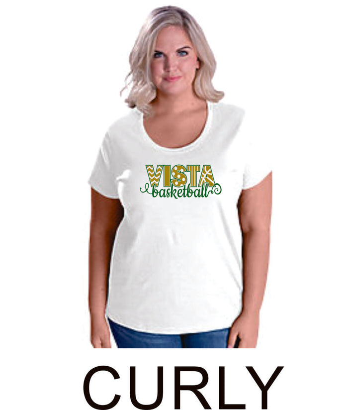 MVHS Basketball Curvy Ladies Tee- 3 designs- Matte or Glitter