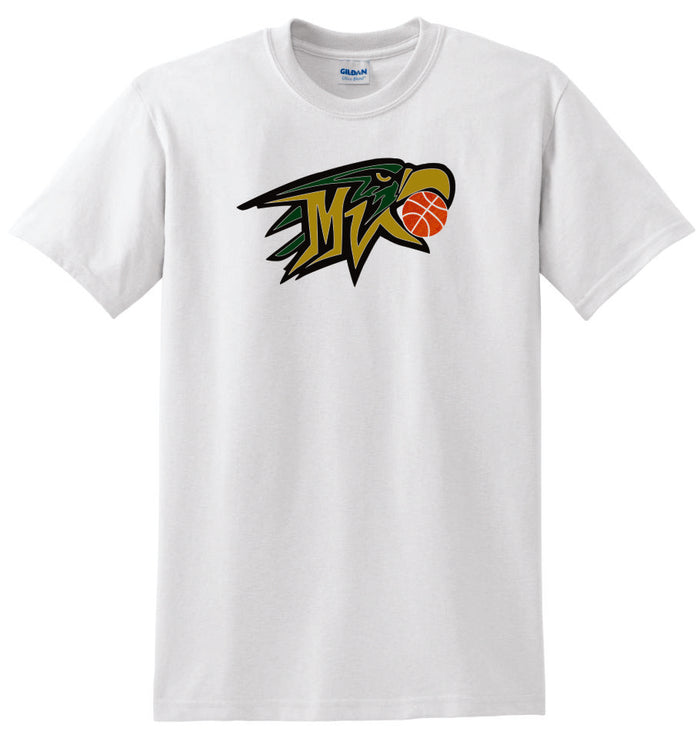 MVHS Basketball Eagle Design Basic Tee- Matte or Glitter