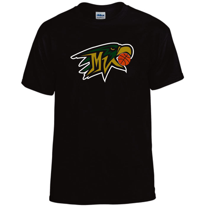 MVHS Basketball Eagle Design Basic Tee- Matte or Glitter