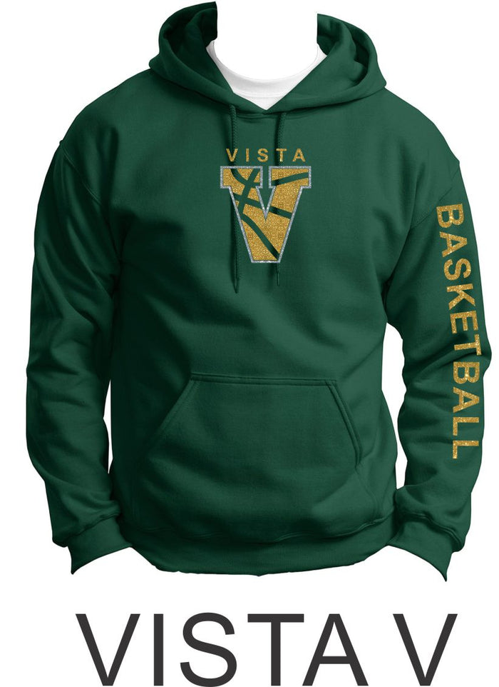 MVHS Basketball Hooded Sweatshirt- 5 Designs- Matte and Glitter
