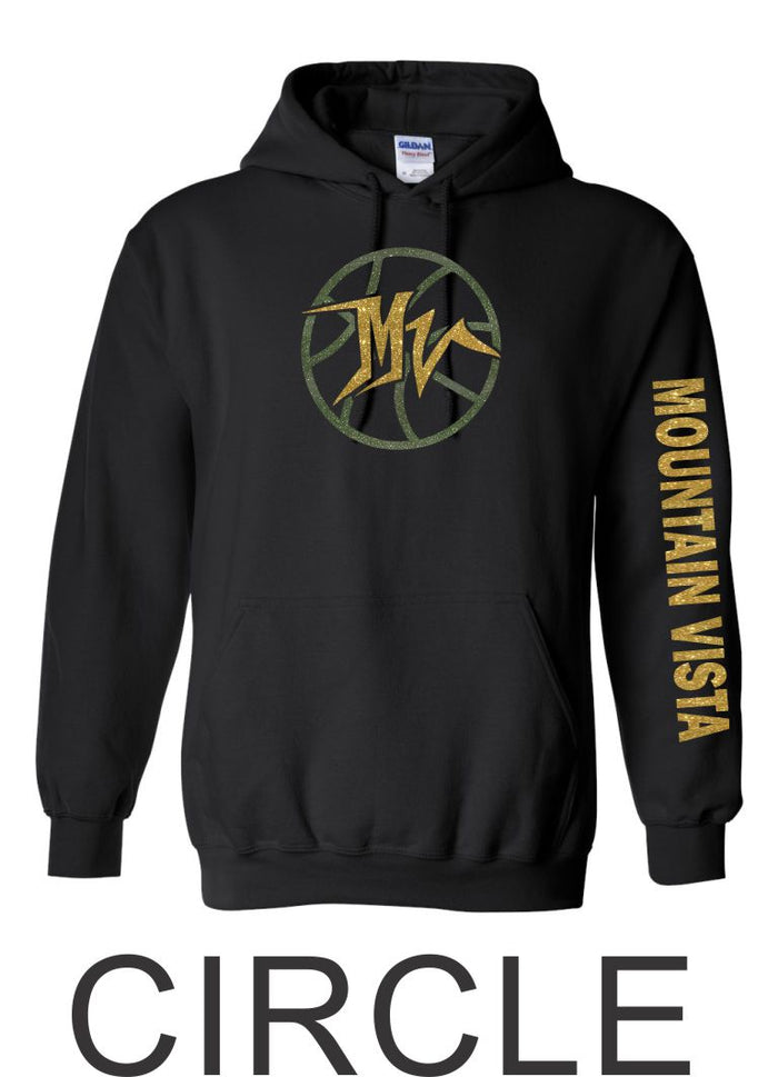 MVHS Basketball Hooded Sweatshirt- 5 Designs- Matte and Glitter