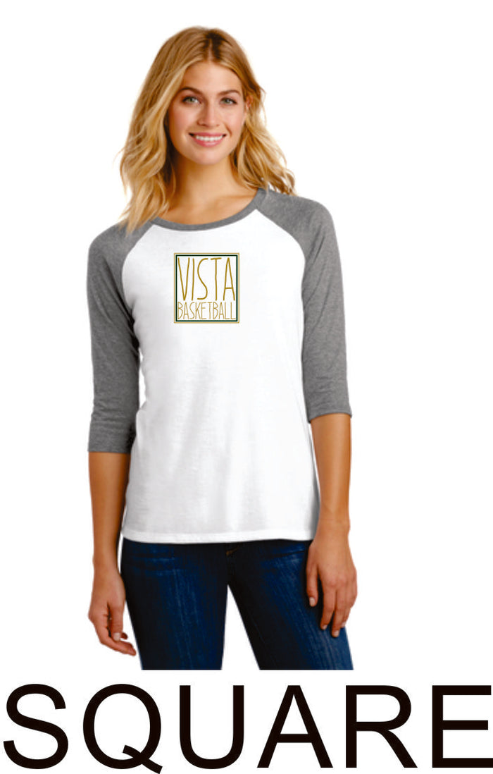 MVHS Basketball Ladies Raglan- 2 designs- Matte or Glitter