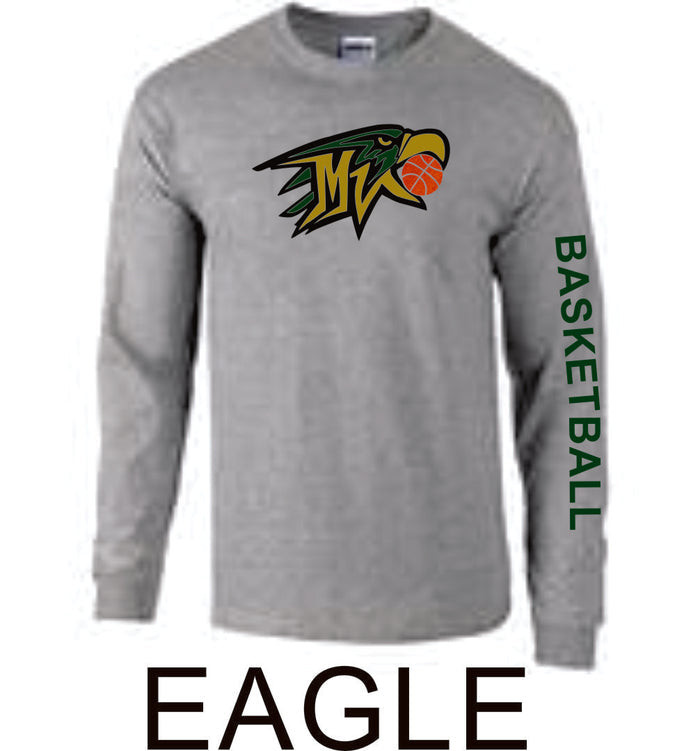 MVHS Basketball Long Sleeve Tee- 5 designs-Matte or Glitter