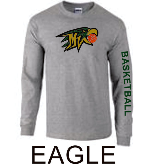 MVHS Basketball Long Sleeve Tee- 5 designs-Matte or Glitter
