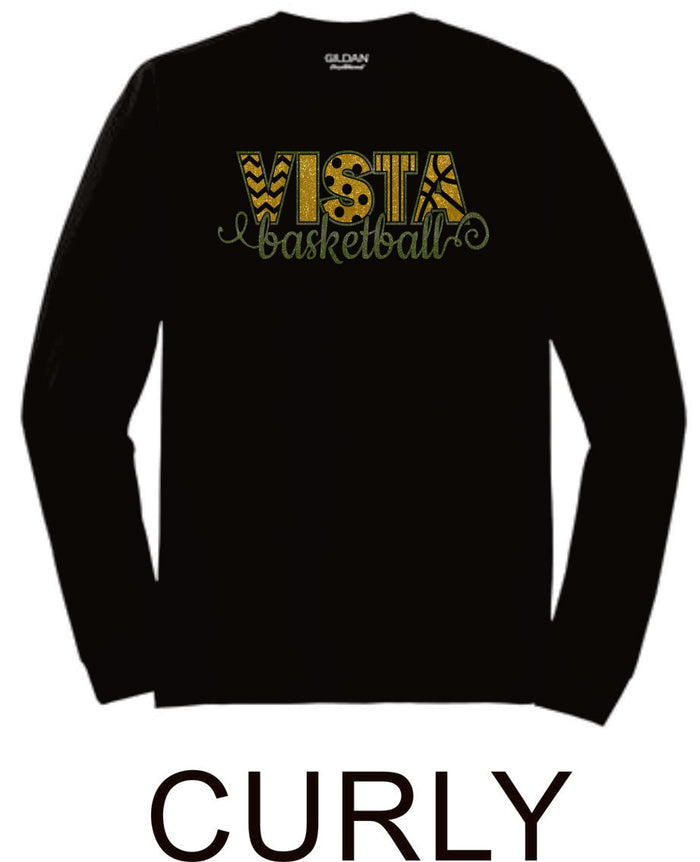 MVHS Basketball Long Sleeve Tee- 5 designs-Matte or Glitter