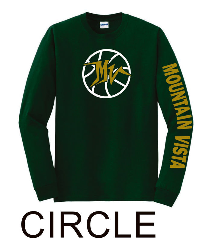 MVHS Basketball Long Sleeve Tee- 5 designs-Matte or Glitter