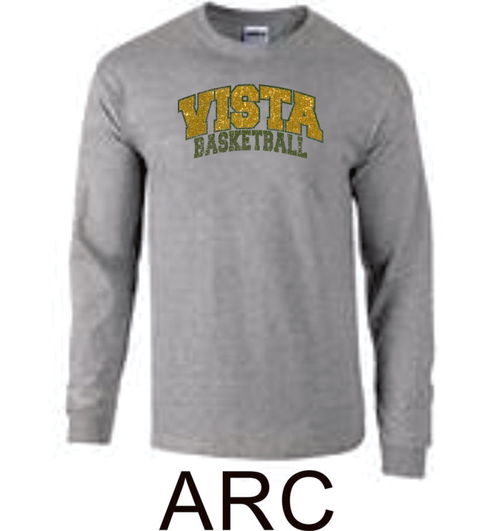 MVHS Basketball Long Sleeve Tee- 5 designs-Matte or Glitter