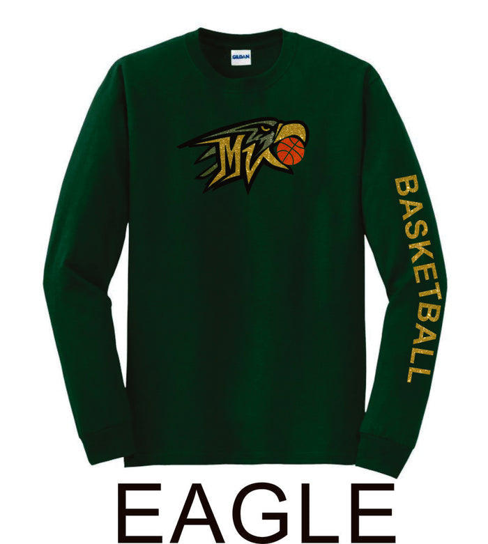 MVHS Basketball Long Sleeve Tee- 5 designs-Matte or Glitter