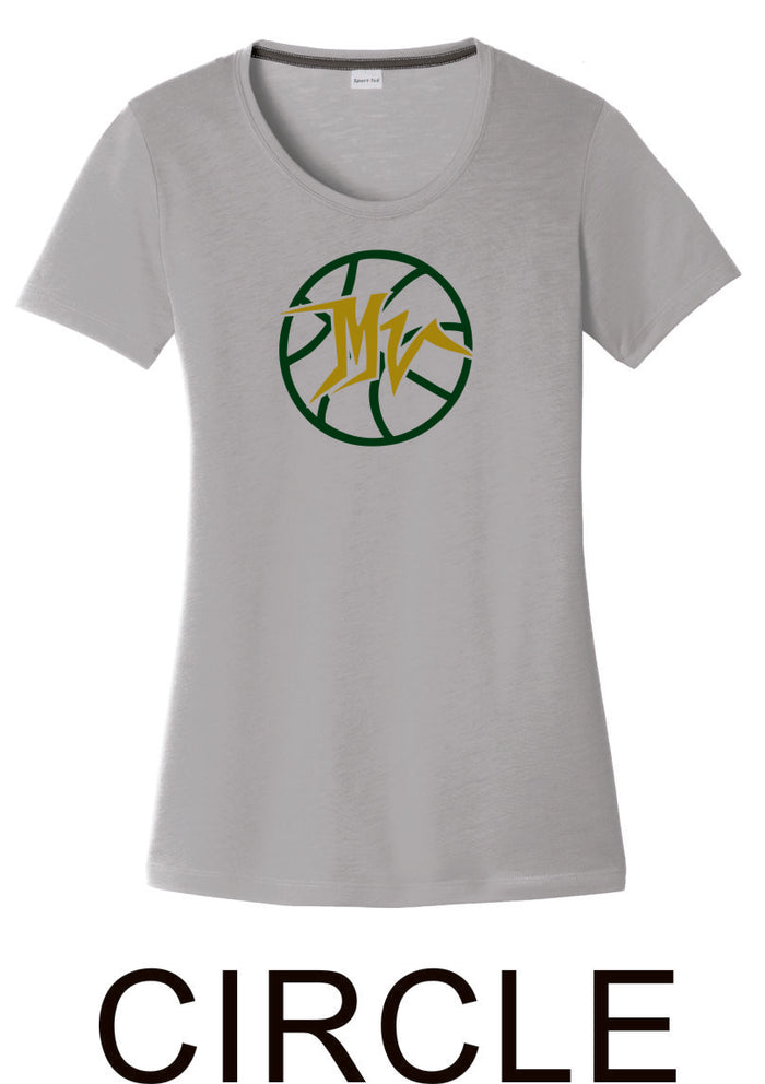 MVHS Basketball Sport Tek Ladies Wicking Tee