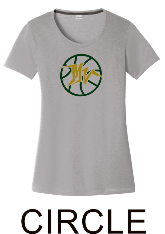 MVHS Basketball Sport Tek Ladies Wicking Tee