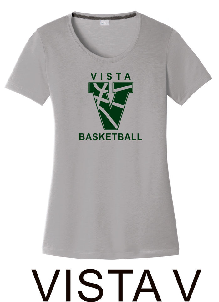 MVHS Basketball Sport Tek Ladies Wicking Tee