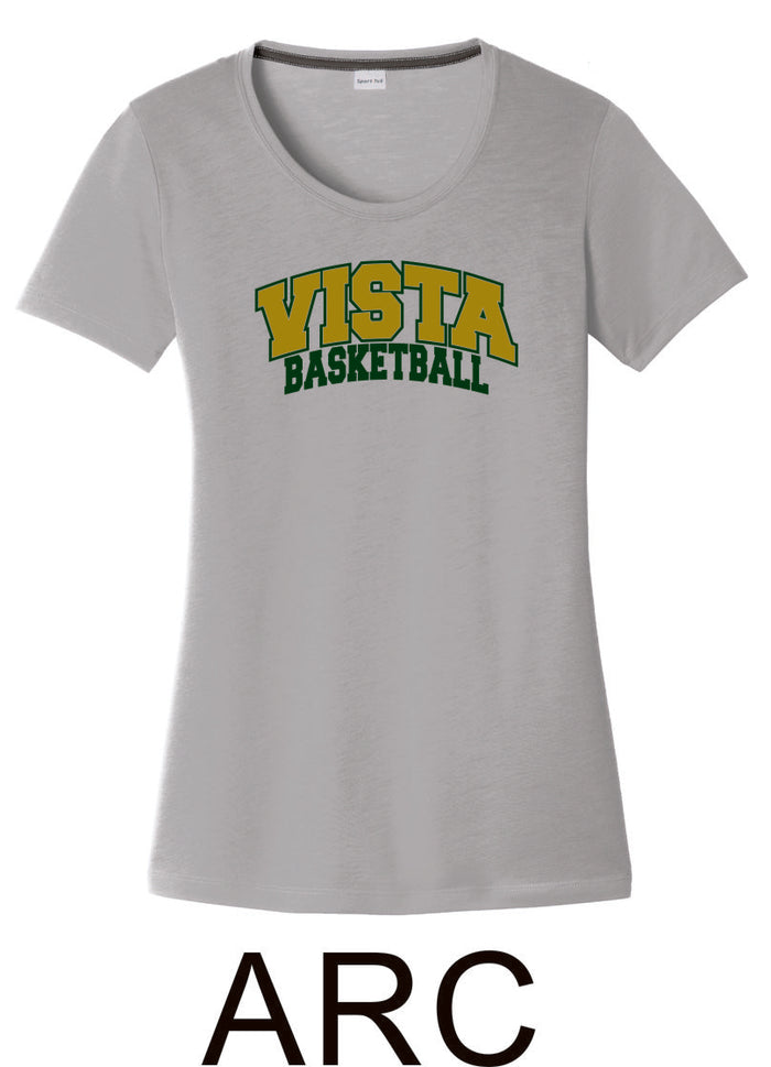 MVHS Basketball Sport Tek Ladies Wicking Tee