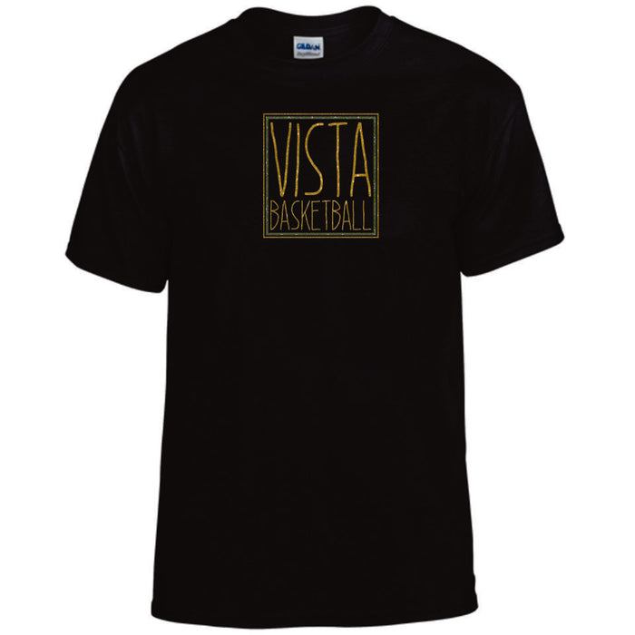 MVHS Basketball Square Design Basic Tee- Matte or Glitter