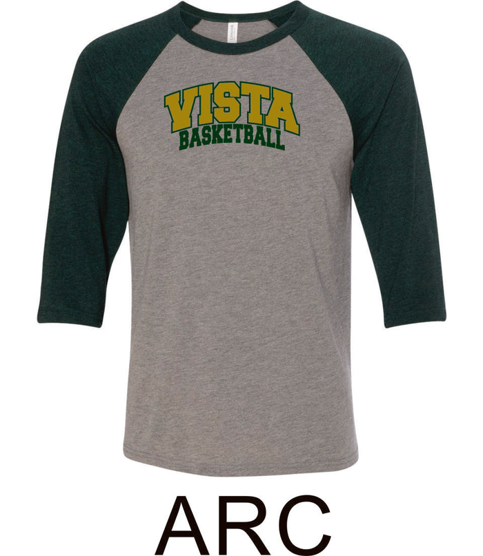 MVHS Basketball Unisex Raglan T-Shirt in 3 Designs- Matte and Glitter