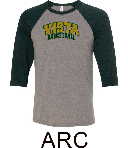 MVHS Basketball Unisex Raglan T-Shirt in 3 Designs- Matte and Glitter