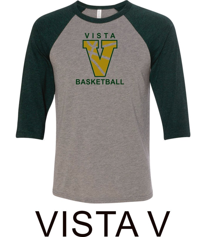 MVHS Basketball Unisex Raglan T-Shirt in 3 Designs- Matte and Glitter