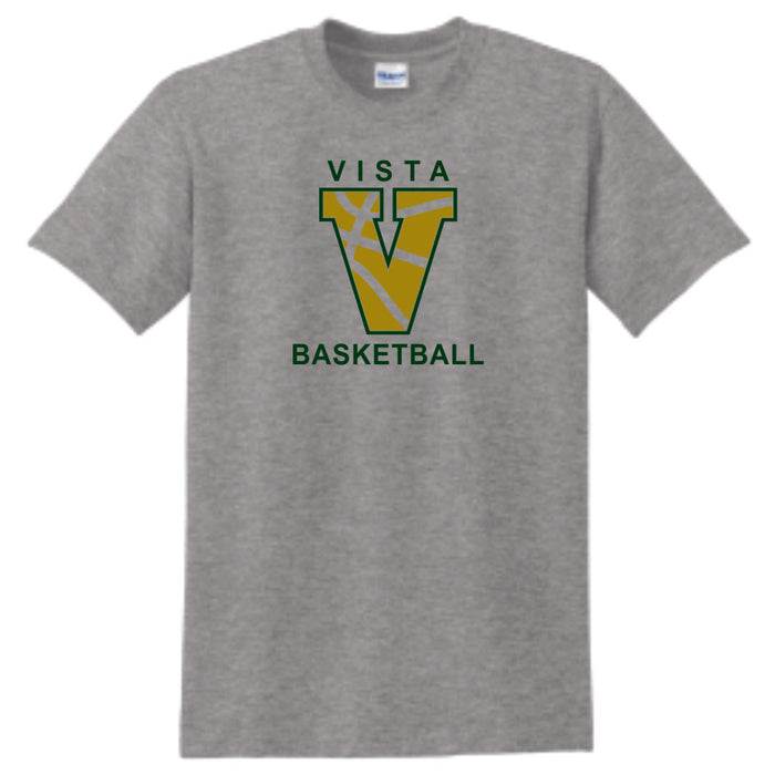 MVHS Basketball Vista V Design Basic Tee- Matte or Glitter