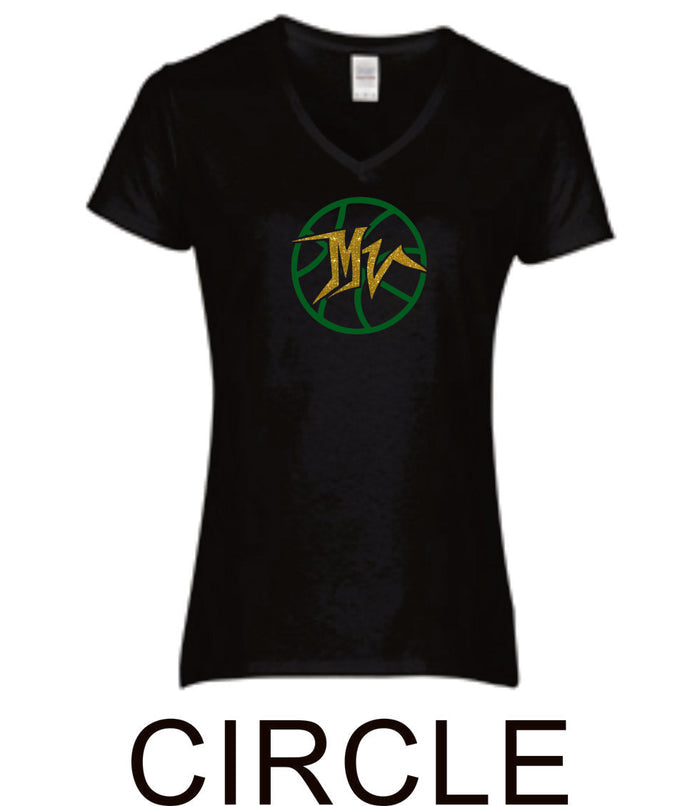 MVHS Ladies Short Sleeve Tee- 3 designs- Matte or Glitter
