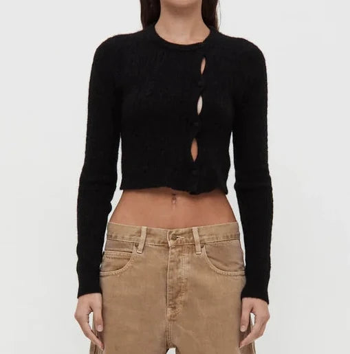 Nagnata Cable Knit Wool Cardigan