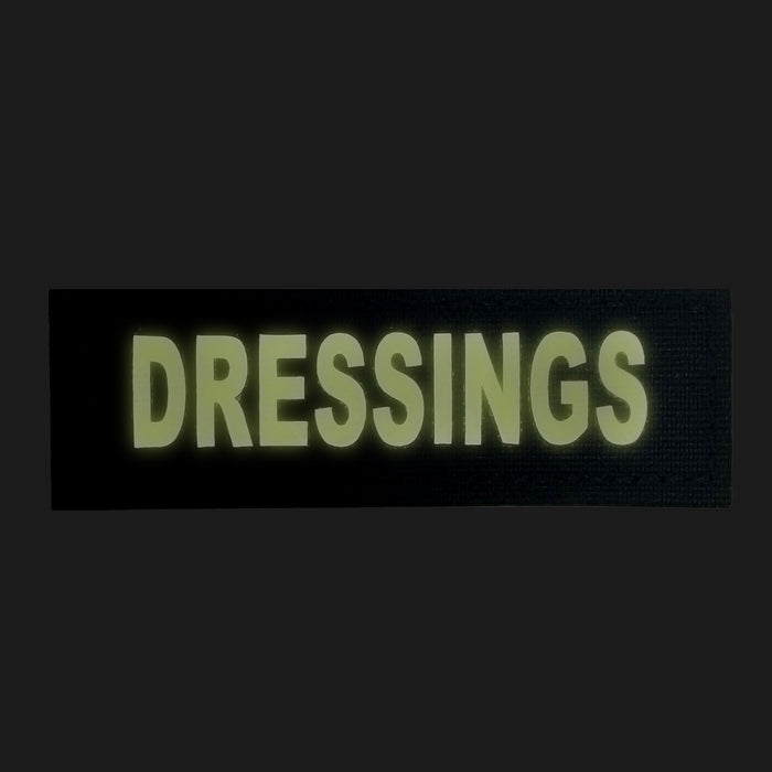 Name Tapes, Black w/ Glow, 1" x 3"