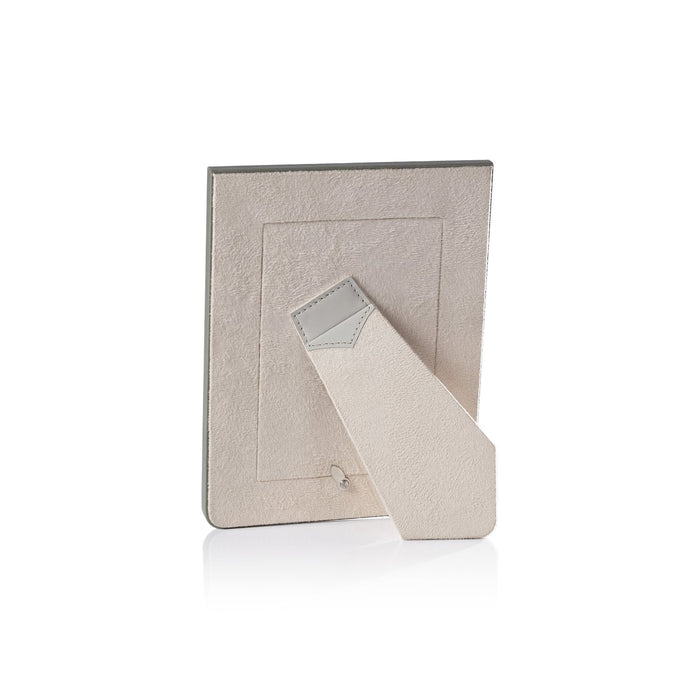 Nappa Leather Photo Frame - Gray & Sage - Picture Frames by Carlyle Avenue
