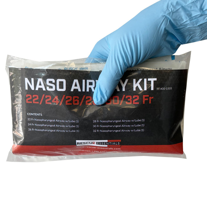 Rescue Essentials Naso Airway Kit, in hand