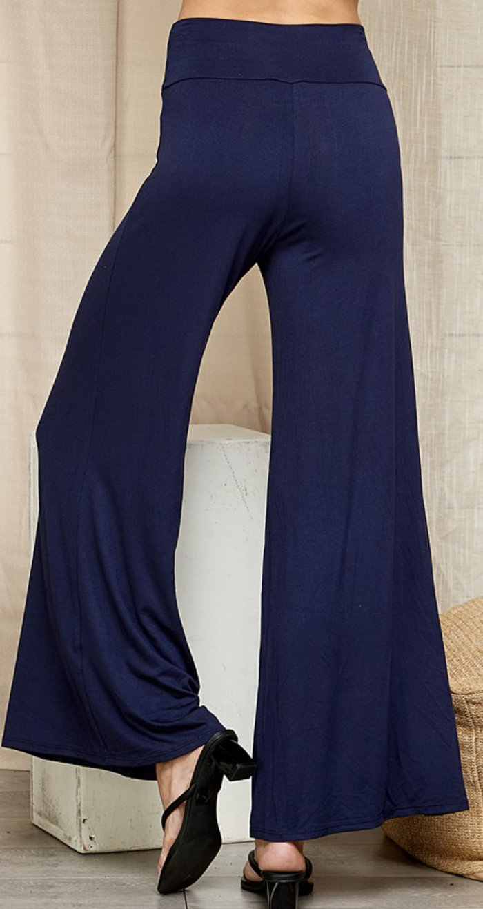 Navy Palazzo Pants