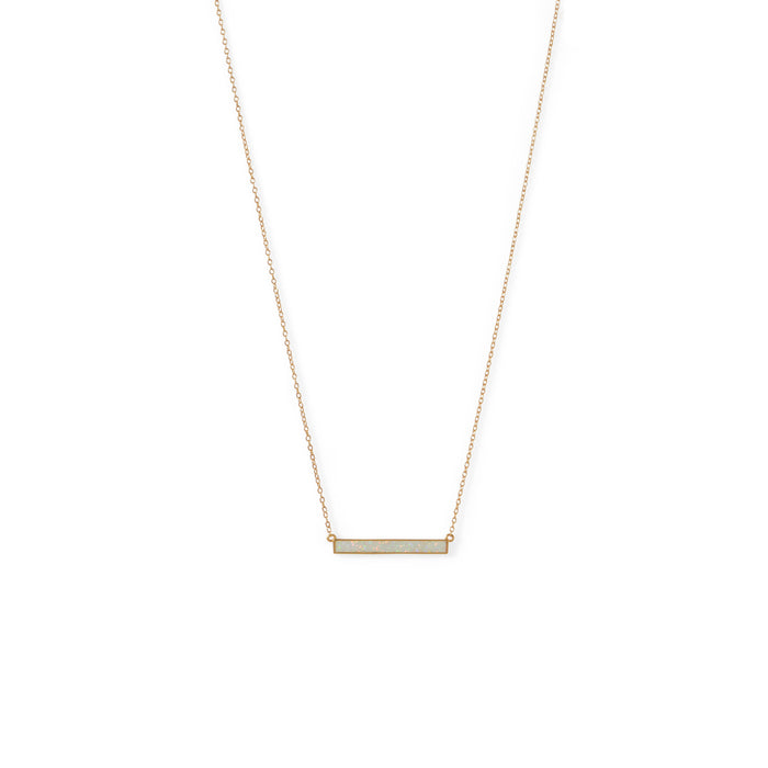 Necklace - Opal Bar