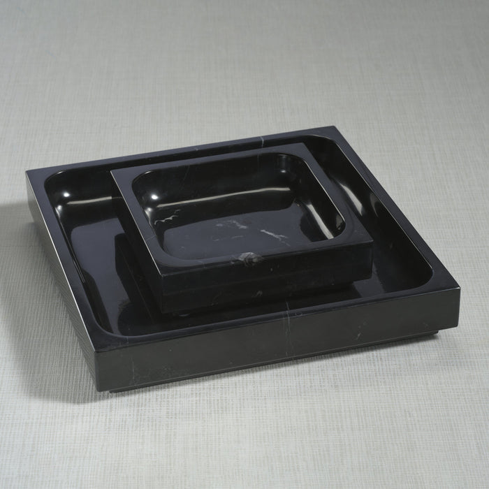 Nero Marquina Natural Marble Tray - Trays by Carlyle Avenue