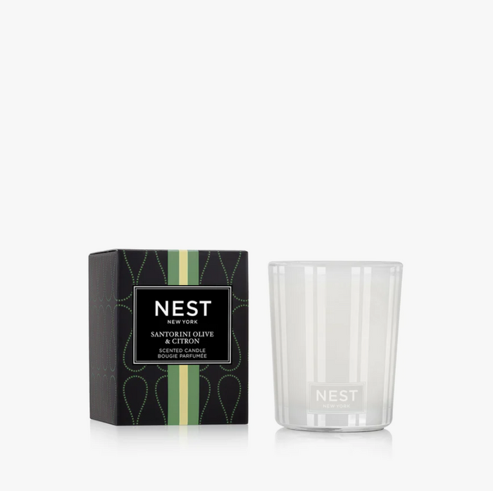 Nest Votive Candle 2oz Candles in Santorini Olive & Citron at Wrapsody