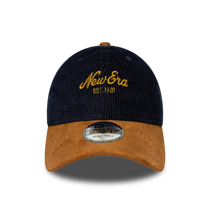 Pictured is this New Era Cord Mix 9TWENTY cap in navy & brown. 3