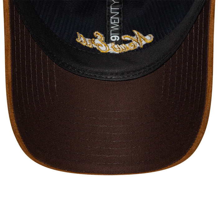 Pictured is this New Era Cord Mix 9TWENTY cap in navy & brown. 5