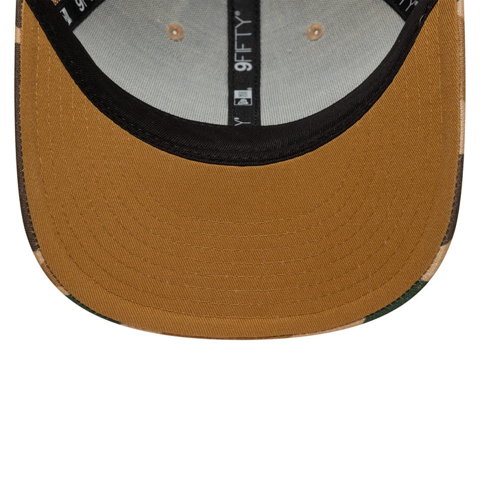 Pictured is this New Era Duck Camo 9FIFTY Snapback cap in beige. 5