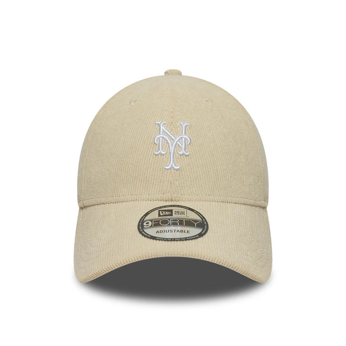Pictured is this MLB Soft Cord New York Mets 9FORTY cap in Cream. 2