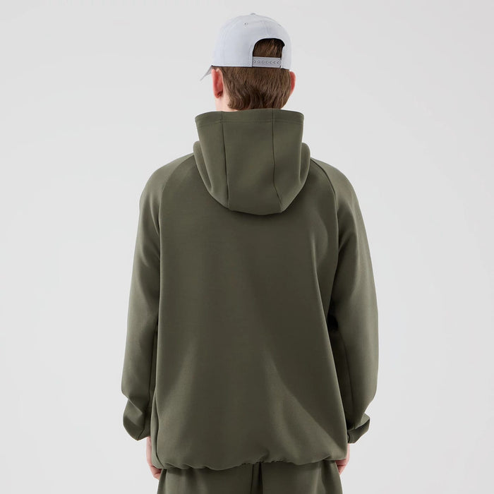 The model is wearing this MLB Core Plus New York Yankees Full Zip Hoodie in green. 2