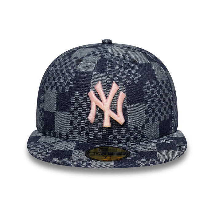 Pictured is this MLB Denim New York Yankees 59FIFTY Fitted cap in blue. 3