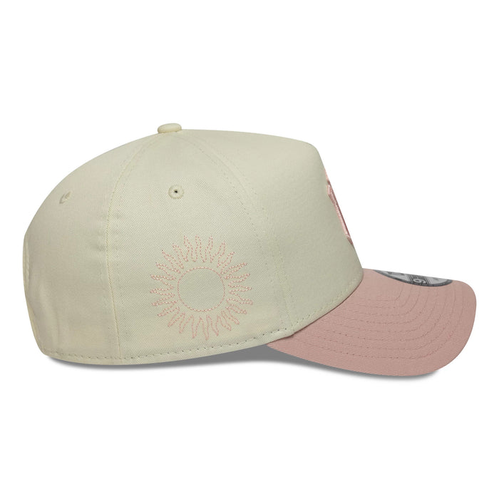 Pictured is this MLB Palm New York Yankees 9FORTY A-Frame cap in white & pink. 5