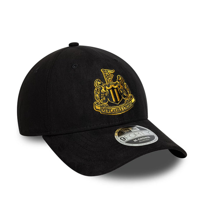 Pictured is this Newcastle United FC Faux Suede 9FORTY M-Crown cap in black. 3